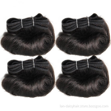 Cheap Brazilian hair Wave Bundles 6  Inches Afro- b short 4 Pieces hair weave
